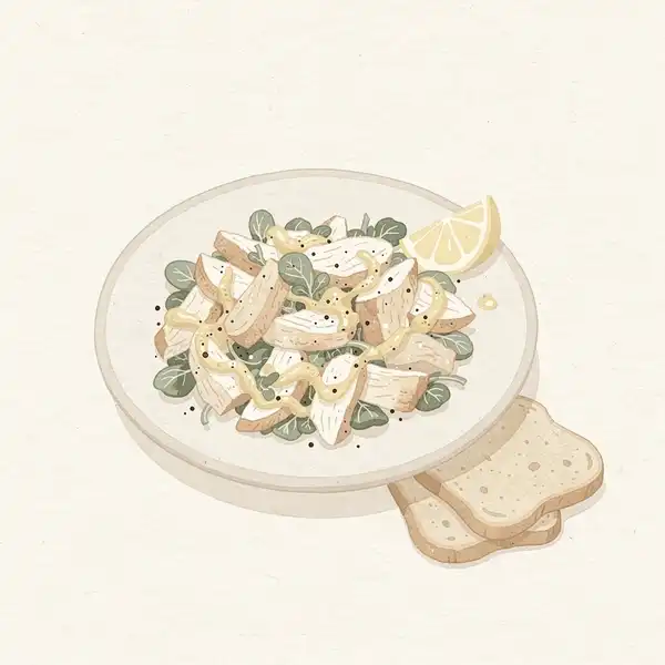 Chicken salad illustration