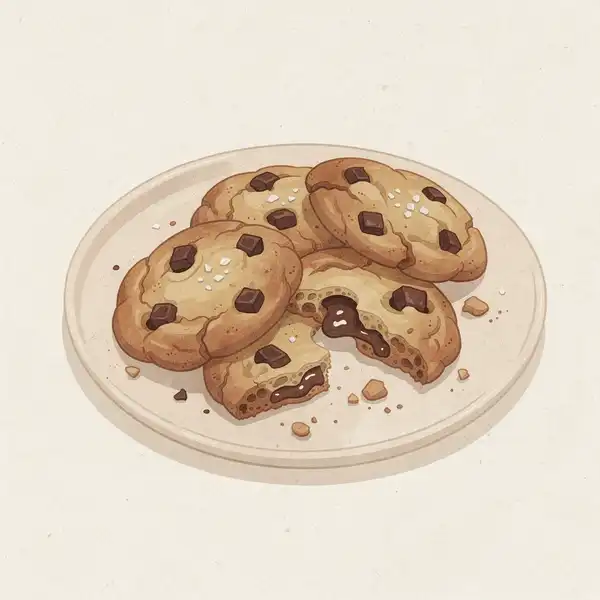 Chocolate chip cookies illustration