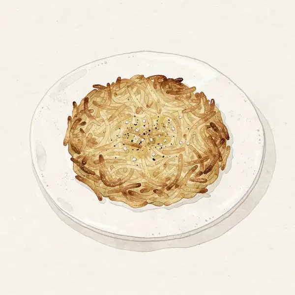 Potato rösti illustration