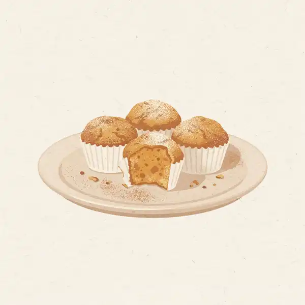 Pumpkin muffins illustration