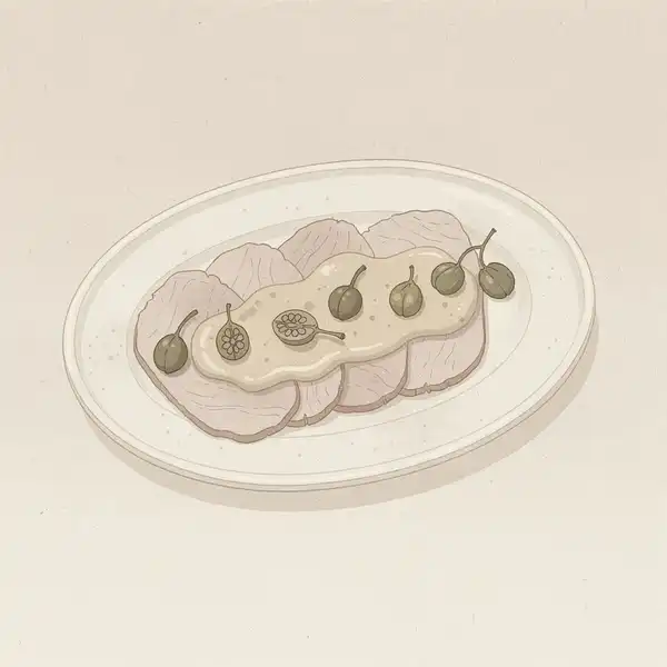 Tonnato veal illustration