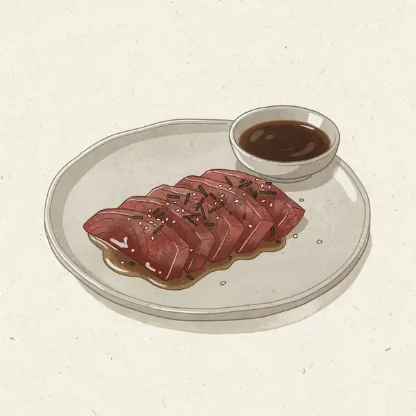 Watermelon sashimi illustration